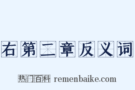 右第二章反义词是什么意思的图片